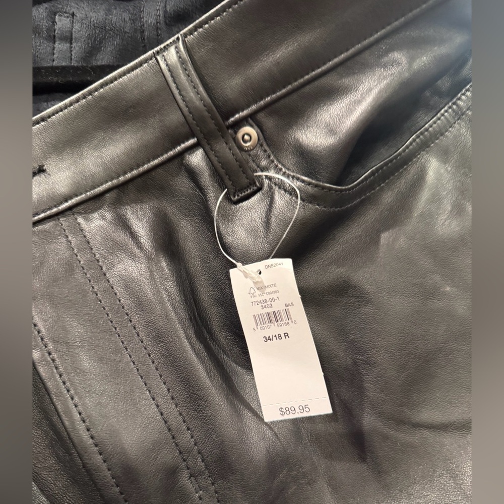 Gap Faux Leather True Skinny Mid Rise Pants sz. 34/18R NWT